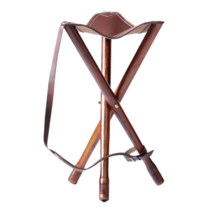 Stoel 3-poot leer hoog 55cm