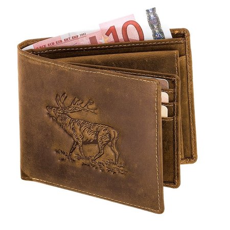 leder portefeuille hert horizontaal