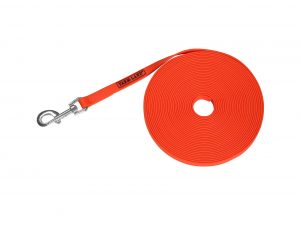 Sleeplijn hond 10 m oranje PVC