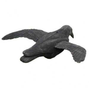 Lokvogel invallende kraai geflockt 41cm incl. pin en voet