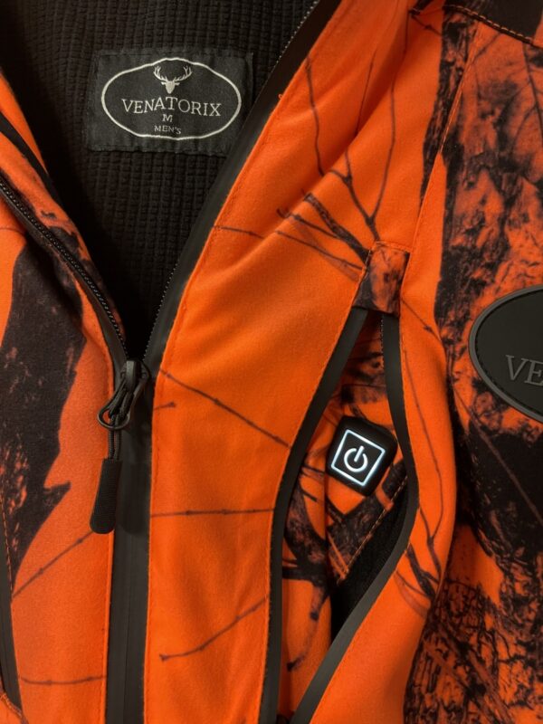 Venatorix jas met verwarming oranje