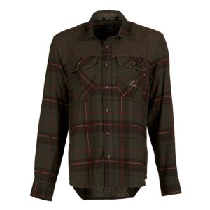 Univers Flanellen Hemd met Suede Patches oranje details