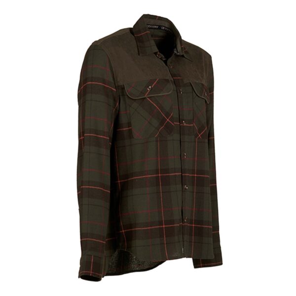 Univers Flanellen Hemd met Suede Patches oranje details