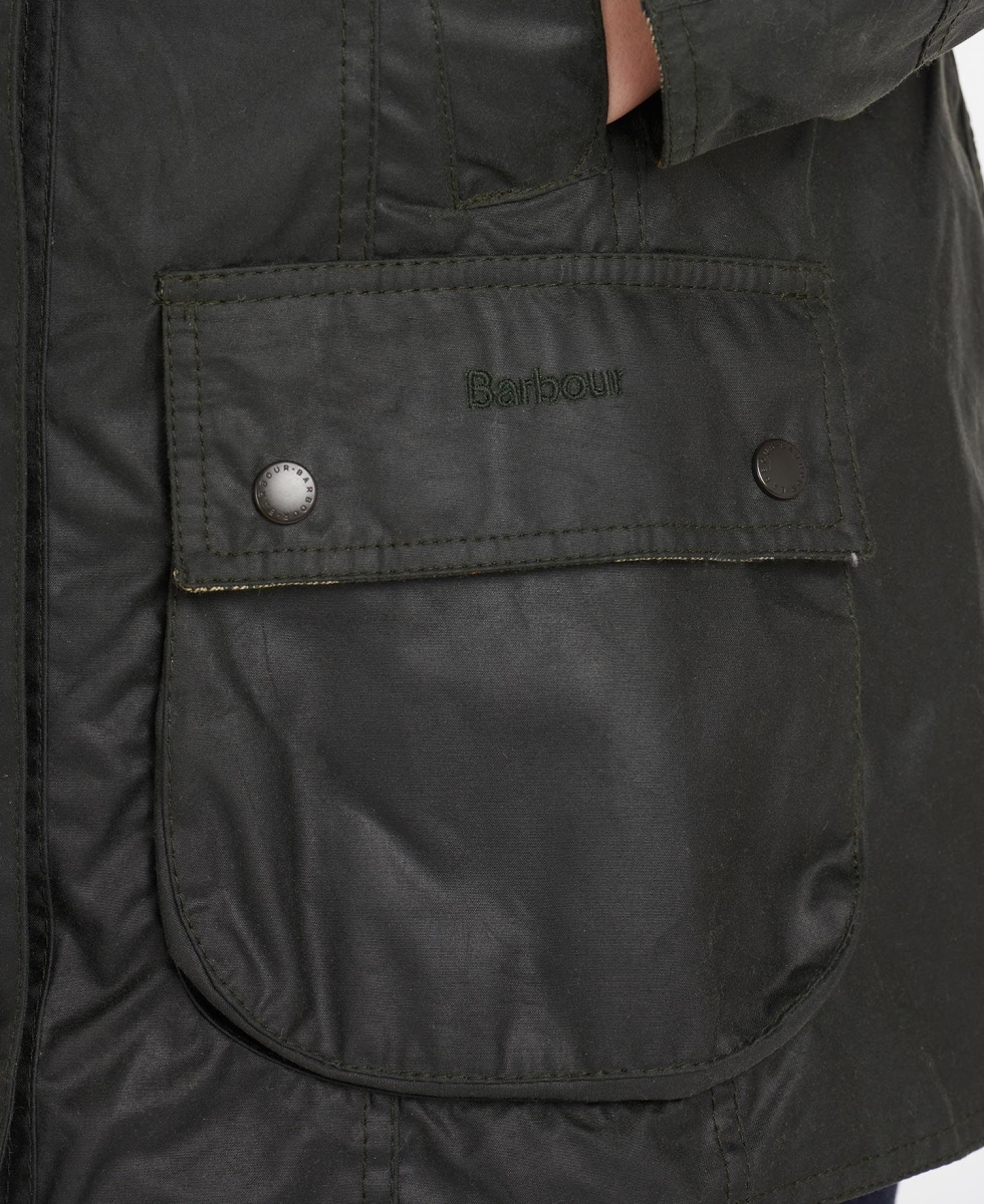 Barbour Beadnell Wax Jacket, kleur sage
