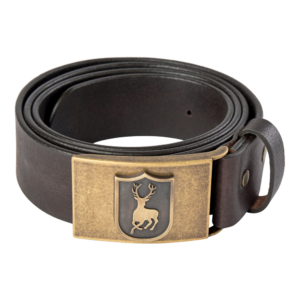 Deerhunter Leren Riem Gesp met Logo Donkerbruin