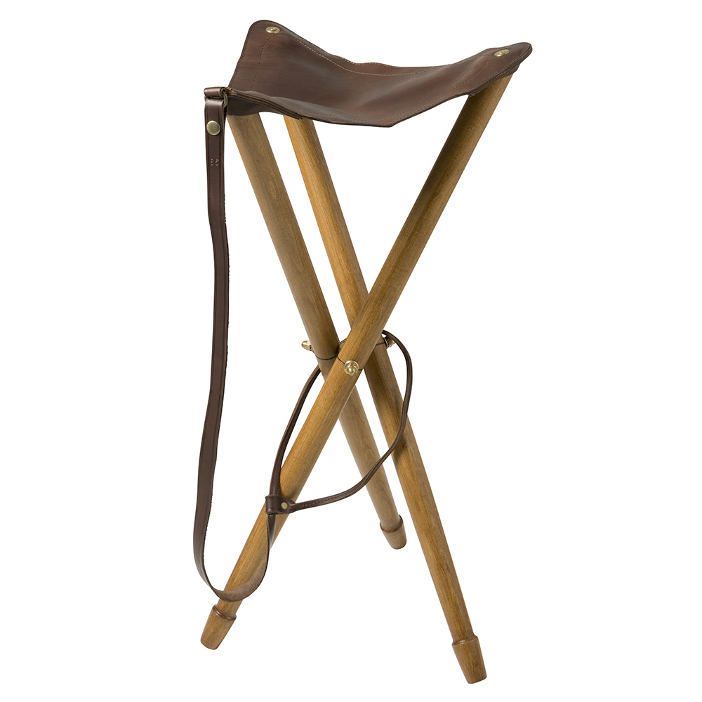 Driepoot Kruk 85 cm lederen zitvlak XL